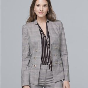 White House Black Market Glen Plaid Blazer
